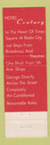 Matchbook Cover - Hotel Century New York City