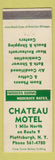 Matchbook Cover - Chateau Motel Plattsburgh NY
