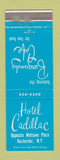 Matchbook Cover - Hotel Cadillac Rochester NY Burgundy Cafe