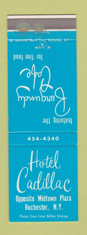 Matchbook Cover - Hotel Cadillac Rochester NY Burgundy Cafe