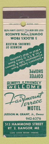 Matchbook Cover - Fairmount Terrace Motel Bangor ME