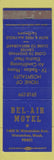 Matchbook Cover - Bel Air Motel Wenatchee WA