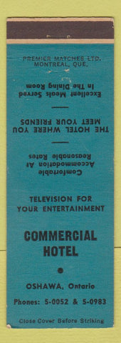Matchbook Cover - Commercial Hotel Oshawa ON