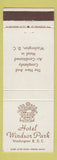 Matchbook Cover - Hotel Windsor Park Washington DC