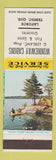 Matchbook Cover - Winneway Cabins Laforce Temiscouata QC