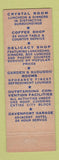 Matchbook Cover - Davenport Hotel Spokane WA