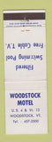 Matchbook Cover - Woodstock Motel Woodstock VT