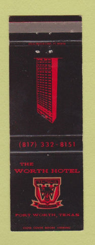 Matchbook Cover - Worth Hotel Fort Worth TX
