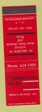 Matchbook Cover - Commercial Hotel Prince Rupert BC