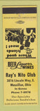 Matchbook Cover - Ray's Nite Club Massillon OH
