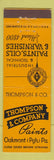 Matchbook Cover - Thompson Paints Oakmont Pittsburgh PA oils varnishes