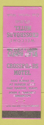 Matchbook Cover - Crossroads Motel Oak Harbor WA WEAR