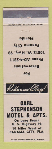 Matchbook Cover - Carl Stephenson Motel Panama City FL