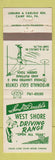 Matchbook Cover - Sam McDonald's West Shore Driving Range Golf Camp Hill PA