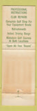 Matchbook Cover - Sam McDonald's West Shore Driving Range Golf Camp Hill PA