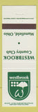 Matchbook Cover - Westbrook Country Club Mansfield OH