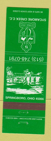Matchbook Cover - Sycamore Creek Country Club Springboro OH
