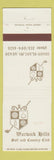 Matchbook Cover - Warwick Hills Golf Country Club Grand Blanc MI