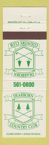 Matchbook Cover - Dearborn Country Club MI