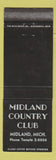 Matchbook Cover - Midland Country Club MI