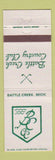 Matchbook Cover - Battle Creek Country Club MI