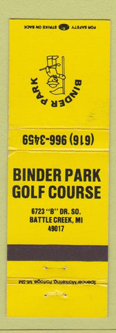 Matchbook Cover - Binder Park Golf Course Battle Creek MI