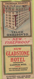 Matchbook Cover - New Gladstone Hotel Casper WY DQ BOBTAIL