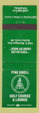 Matchbook Cover - Pine Knoll Golf Course Lounge Battle Creek MI
