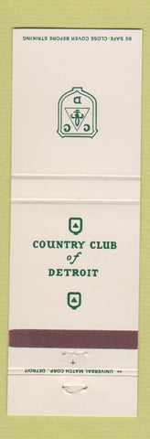 Matchbook Cover - Country Club of Detroit MI