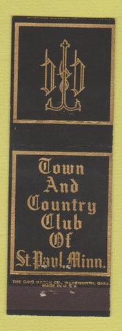 Matchbook Cover - Town and Country Club St Paul MN