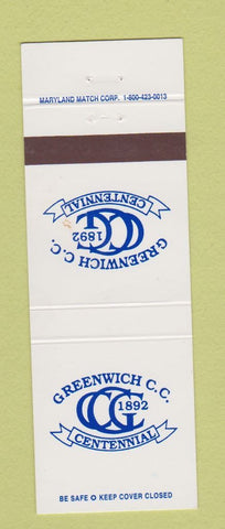 Matchbook Cover - Greenwich Country Club 1982