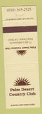 Matchbook Cover - Palm Desert Country Club CA