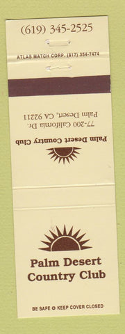 Matchbook Cover - Palm Desert Country Club CA