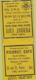 Matchbook Cover - Pierrot Cafe St Pierre QC Eddy Quality BOBTAIL