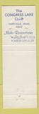 Matchbook Cover - Congress Lake Club Hartville OH