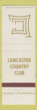 Matchbook Cover - Lancaster Country Club OH