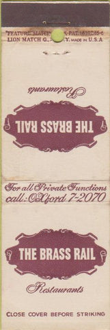 Matchbook Cover - Brass Rail Restaurants New York City feature