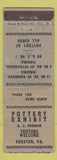 Matchbook Cover - Pottery Exhibit Chester VA WEAR