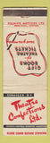 Matchbook Cover - Theatre Confections Toronto Montreal Winnipeg Vancouver WEAR