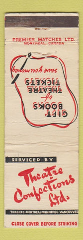 Matchbook Cover - Theatre Confections Toronto Montreal Winnipeg Vancouver WEAR
