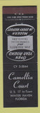 Matchbook Cover - Camellia Court Winter Haven FL BLACK