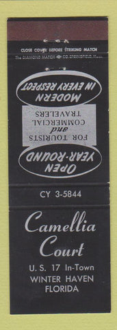 Matchbook Cover - Camellia Court Winter Haven FL BLACK