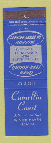 Matchbook Cover - Camellia Court Winter Haven FL BLUE