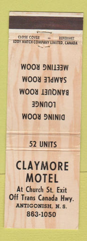 Matchbook Cover - Claymore Motel Antigonish NS