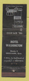 Matchbook Cover - Motel Washington Brossard QC Expo 1967 Montreal
