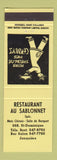 Matchbook Cover - Restaurant Au Sablonnet Jonquiere QC