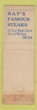 Matchbook Cover - Ray's Steaks Miami Beach FL