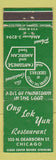Matchbook Cover - Ong Lok Yun Chinese Restaurant Chicago IL
