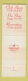 Matchbook Cover - Elmira Country Club NY