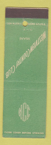 Matchbook Cover - Westview Country Club Miami FL
